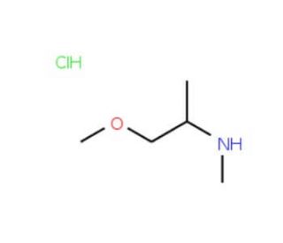 (1-methoxypropan-2-yl)(methyl)amine hydrochloride (CAS 1181458-90-1) - chemical structure image