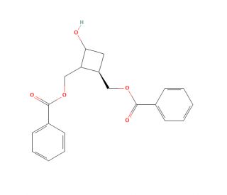 (1S,2S,3S)-2,3-Bis(benzoyloxymethyl)cyclobutanol (CAS 132294-17-8) - chemical structure image