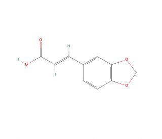 (2E)-3-(1,3-Benzodioxol-5-yl)-2-propenoic Acid (CAS 38489-76-8) - chemical structure image