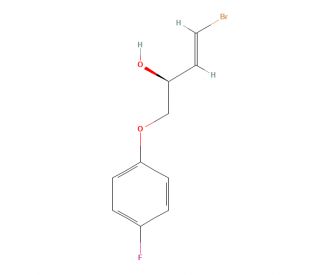 (2S,3E)-4-Bromo-1-(4-fluorophenoxy)-3-buten-2-ol (CAS 524714-06-5) - chemical structure image