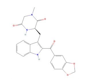 (3R)-3-[[2-(1,3-Benzodioxol-5-ylcarbonyl)-1H-indol-3-yl]methyl]-1-methyl-2,5-piperazinedione (CAS 1220393-12-3) - chemical st