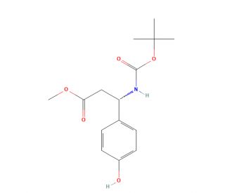 (&beta;S)-&beta;-[(1,1-tert-Butyloxycarbonyl)amino]-4-hydroxy-benzenepropanoic Acid Methyl Ester (CAS 474295-85-7) - chemical structure