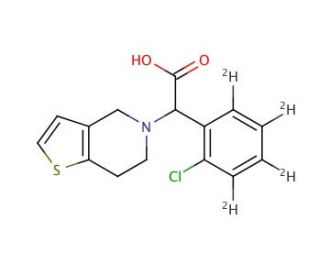 (&plusmn;)- Clopidogrel-d4 Carboxylic Acid (CAS 1246814-52-7) - chemical structure image