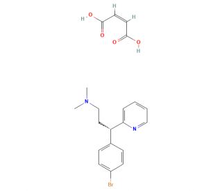 (S)-Brompheniramine Maleate (CAS 2391-03-9) - chemical structure image