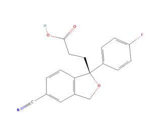(S)-Didemethylamino Citalopram Carboxylic Acid (CAS 766508-94-5) - chemical structure image
