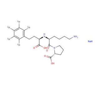 (S)-Lisinopril-d5 sodium (CAS 1356847-28-3) - chemical structure image