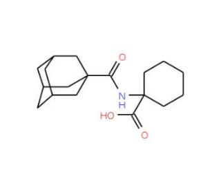 1-[(1-adamantylcarbonyl)amino]cyclohexanecarboxylic acid - chemical structure image