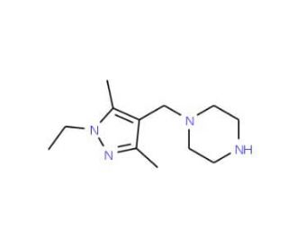 1-[(1-Ethyl-3,5-dimethyl-1H-pyrazol-4-yl)methyl]-piperazine - chemical structure image