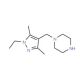 1-[(1-Ethyl-3,5-dimethyl-1H-pyrazol-4-yl)methyl]-piperazine - chemical structure image
