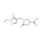 1-[(1-Ethyl-5-methyl-1H-pyrazol-4-yl)methyl]-5-oxopyrrolidine-3-carboxylic acid - chemical structure image
