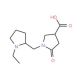 1-[(1-ethylpyrrolidin-2-yl)methyl]-5-oxopyrrolidine-3-carboxylic acid - chemical structure image