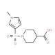1-[(1-methyl-1H-pyrrol-3-yl)sulfonyl]piperidine-4-carboxylic acid - chemical structure image