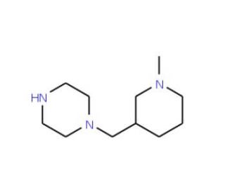 1-[(1-Methylpiperidin-3-yl)methyl]piperazine (CAS 496808-03-8) - chemical structure image