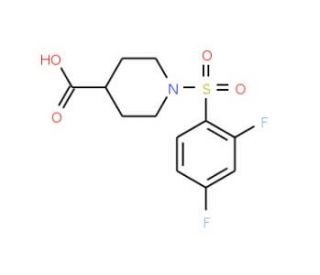 1-[(2,4-difluorophenyl)sulfonyl]piperidine-4-carboxylic acid - chemical structure image