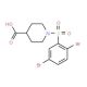 1-[(2,5-dibromophenyl)sulfonyl]piperidine-4-carboxylic acid (CAS 727718-12-9) - chemical structure image