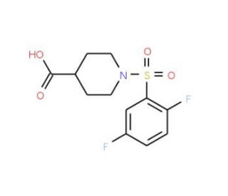 1-[(2,5-difluorophenyl)sulfonyl]piperidine-4-carboxylic acid - chemical structure image