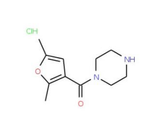 1-[(2,5-dimethylfuran-3-yl)carbonyl]piperazine hydrochloride - chemical structure image