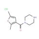 1-[(2,5-dimethylfuran-3-yl)carbonyl]piperazine hydrochloride - chemical structure image