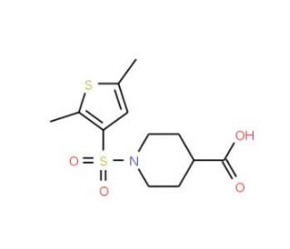 1-[(2,5-dimethylthien-3-yl)sulfonyl]piperidine-4-carboxylic acid - chemical structure image