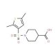 1-[(2,5-dimethylthien-3-yl)sulfonyl]piperidine-4-carboxylic acid - chemical structure image