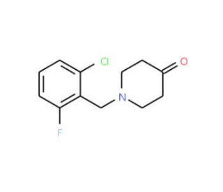 1-[(2-chloro-6-fluorophenyl)methyl]piperidin-4-one - chemical structure image