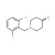 1-[(2-chloro-6-fluorophenyl)methyl]piperidin-4-one - chemical structure image
