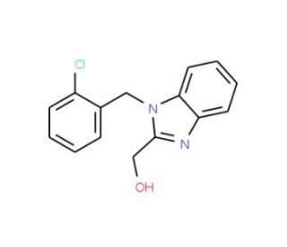 {1-[(2-chlorophenyl)methyl]-1H-1,3-benzodiazol-2-yl}methanol - chemical structure image