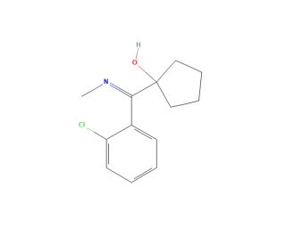 1-[(2-Chlorophenyl)(methylimino)methyl]cyclopentanol (CAS 6740-87-0) - chemical structure image