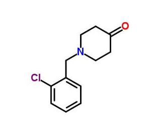 1-[(2-chlorophenyl)methyl]piperidin-4-one - chemical structure image
