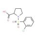 1-[(2-Chlorophenyl)sulfonyl]-2-pyrrolidinecarboxylic acid - chemical structure image