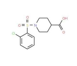 1-[(2-chlorophenyl)sulfonyl]piperidine-4-carboxylic acid - chemical structure image