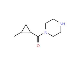 1-[(2-methylcyclopropyl)carbonyl]piperazine - chemical structure image