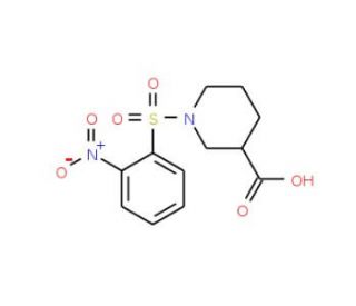 1-[(2-nitrophenyl)sulfonyl]piperidine-3-carboxylic acid - chemical structure image