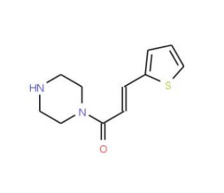 1-[(2E)-3-thien-2-ylprop-2-enoyl]piperazine - chemical structure image