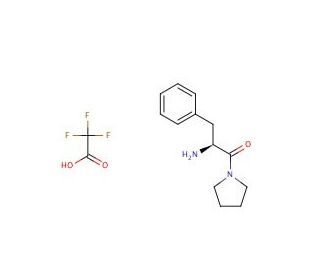 1-[(2S)-Amino-1-oxo-3-phenylpropyl]pyrrolidine Mono(trifluoroacetate) (CAS 144646-34-4) - chemical structure image
