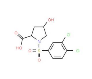 1-[(3,4-dichlorophenyl)sulfonyl]-4-hydroxypyrrolidine-2-carboxylic acid - chemical structure image