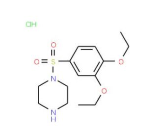 1-[(3,4-diethoxyphenyl)sulfonyl]piperazine hydrochloride - chemical structure image