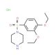 1-[(3,4-diethoxyphenyl)sulfonyl]piperazine hydrochloride - chemical structure image