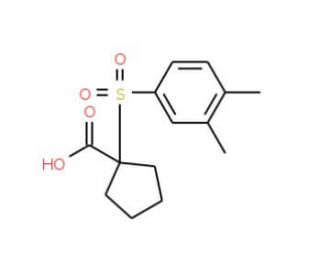 1-[(3,4-dimethylphenyl)sulfonyl]cyclopentanecarboxylic acid - chemical structure image