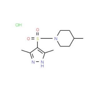 1-[(3,5-dimethyl-1H-pyrazol-4-yl)sulfonyl]-4-methylpiperidine hydrochloride - chemical structure image