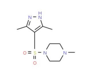 1-[(3,5-dimethyl-1H-pyrazole-4-)sulfonyl]-4-methylpiperazine - chemical structure image