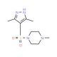 1-[(3,5-dimethyl-1H-pyrazole-4-)sulfonyl]-4-methylpiperazine - chemical structure image