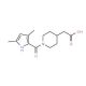 {1-[(3,5-Dimethyl-1H-pyrrol-2-yl)carbonyl]-piperidin-4-yl}acetic acid - chemical structure image