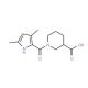 1-[(3,5-Dimethyl-1H-pyrrol-2-yl)carbonyl]-piperidine-3-carboxylic acid - chemical structure image