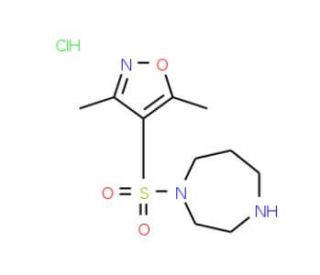 1-[(3,5-dimethylisoxazol-4-yl)sulfonyl]-1,4-diazepane hydrochloride - chemical structure image