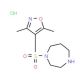 1-[(3,5-dimethylisoxazol-4-yl)sulfonyl]-1,4-diazepane hydrochloride - chemical structure image