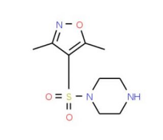 1-[(3,5-dimethylisoxazol-4-yl)sulfonyl]piperazine - chemical structure image