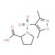 1-[(3,5-dimethylisoxazol-4-yl)sulfonyl]pyrrolidine-2-carboxylic acid - chemical structure image