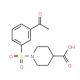 1-[(3-acetylphenyl)sulfonyl]piperidine-4-carboxylic acid - chemical structure image