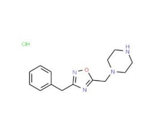 1-[(3-benzyl-1,2,4-oxadiazol-5-yl)methyl]piperazine hydrochloride - chemical structure image